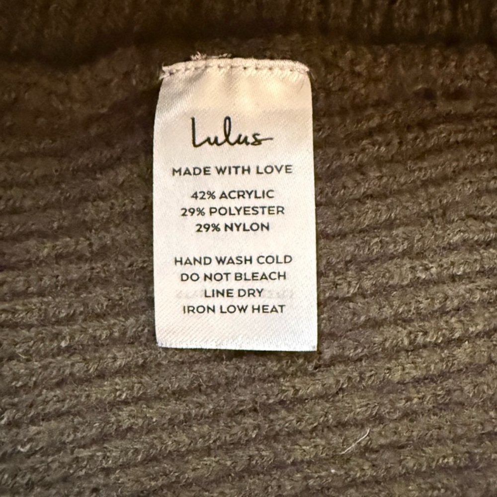 Lulu's Women's Olive Knit Shrug Cardigan Size XS - Picture 3 of 4